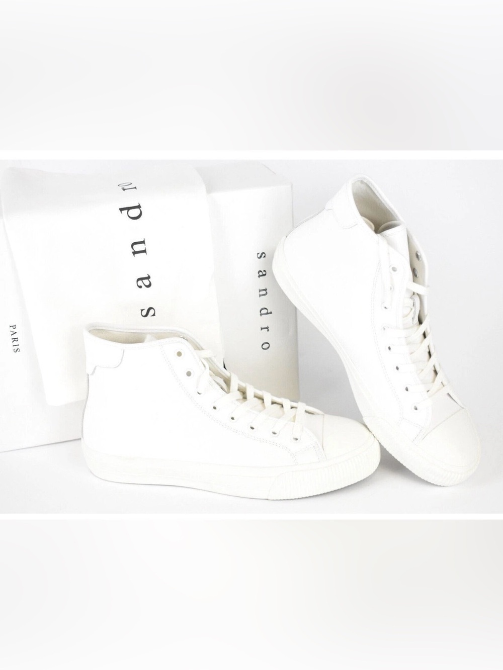 Sandro Vulca Leather High-Top Sneakers